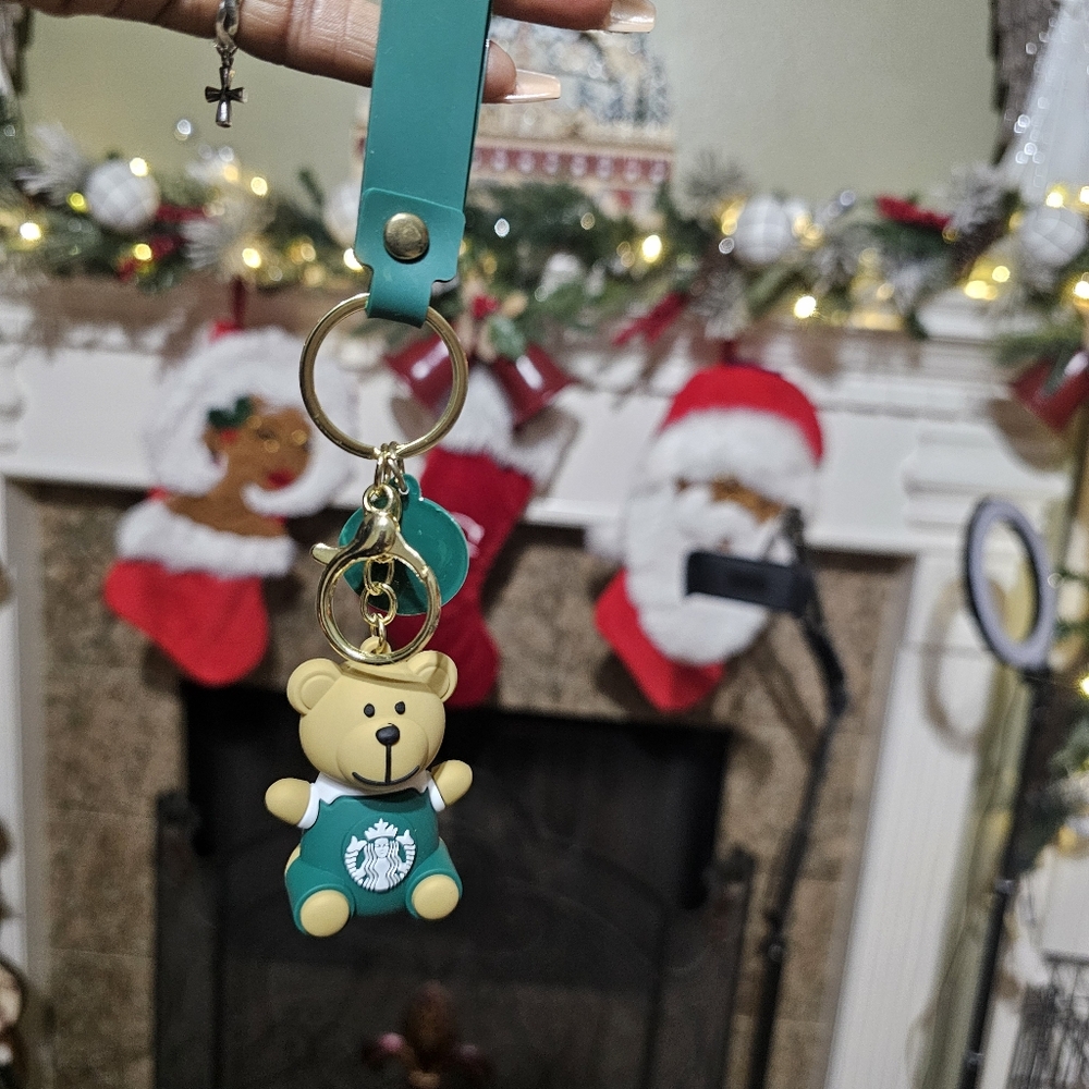Star Bucks Bear key chain